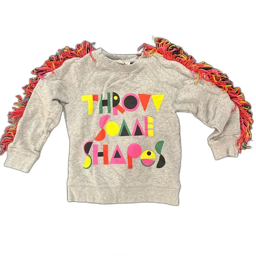 Stella McCartney Kids Girls Throw Some Shapes Sweatshirt Gray 6
